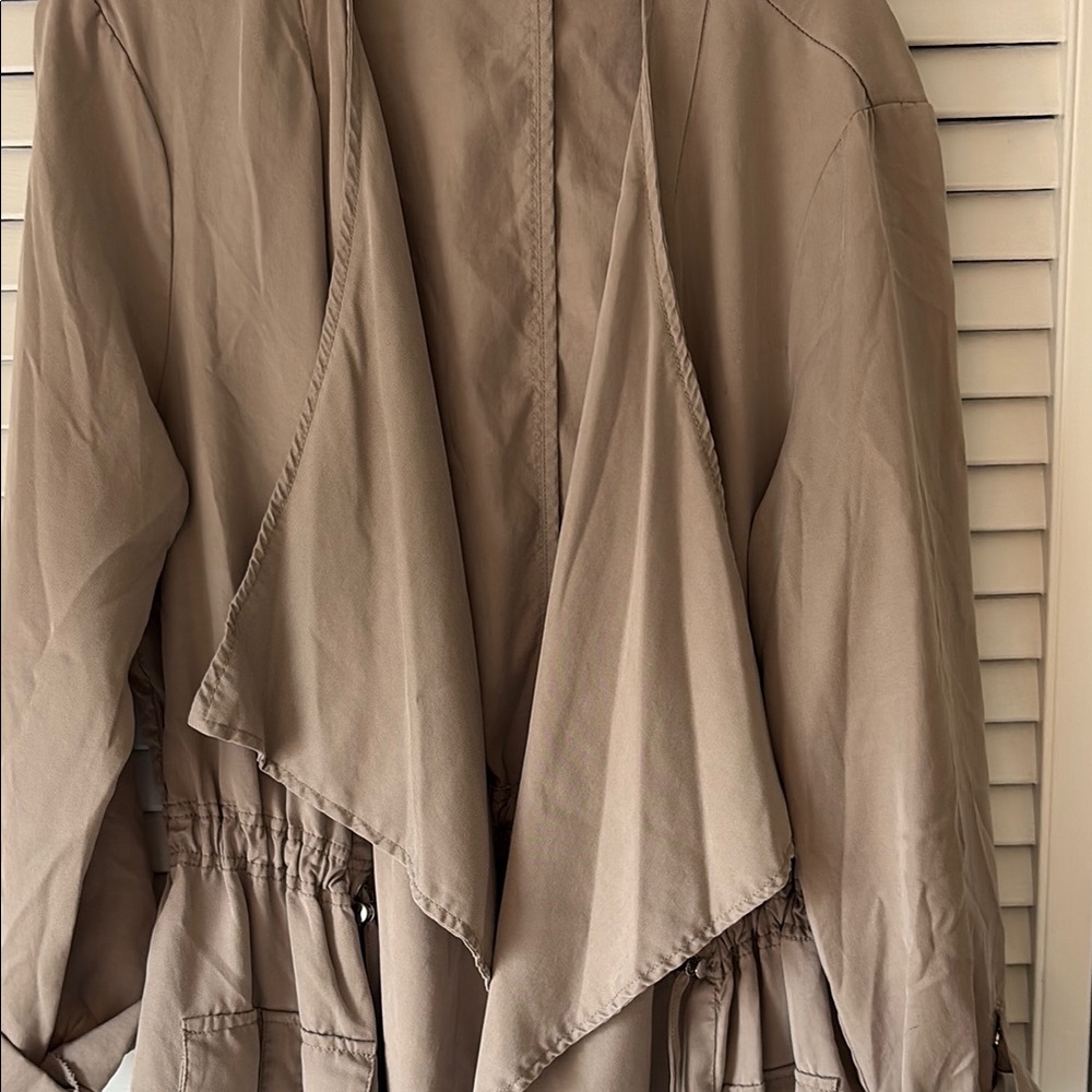 Tan Draped Jacket - Picture 4 of 5